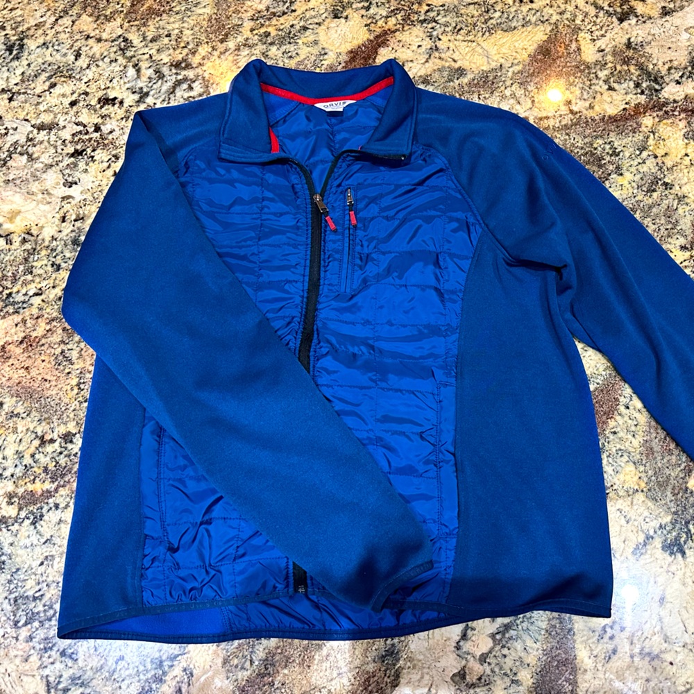 Orvis lightly quilted beautiful blue jacket EUC